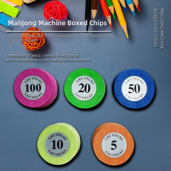 Меламинови чипове за Маџонг и Тексас Холдем покер – дебели висококачествени чипове за зали за карти, 1 спецификация, персонализируеми