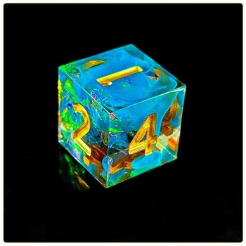 Комплект от 7 зарове от смола за настолни RPG, многостранни, персонализируеми