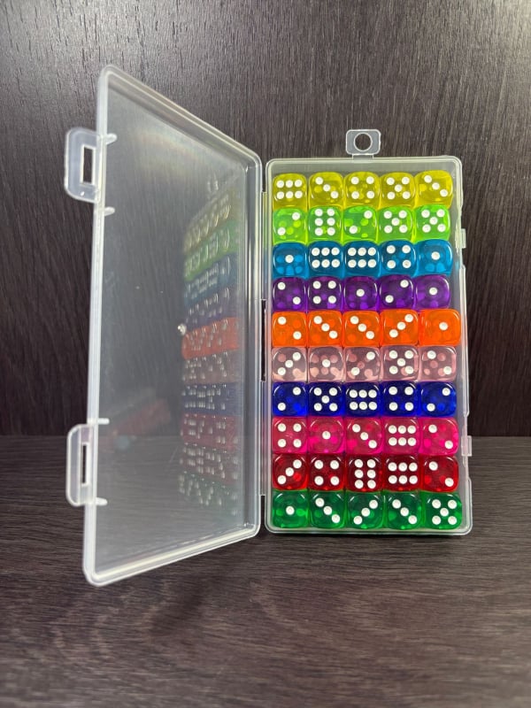 Акрилни кубчета за настолни игри със заоблени краища (Материал: Акрил; Форма: Друга; Опаковка: 500 броя; Възможна персонализация)