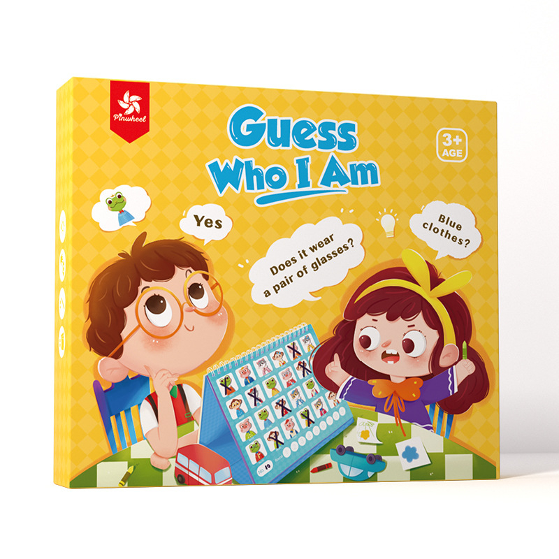 Pinwheel Guess Who I Am Card Game – Επιτραπέζιο παιχνίδι με χαρτόνι για γονέα και παιδί, ανάπτυξη λογικής σκέψης, 4–6 ετών