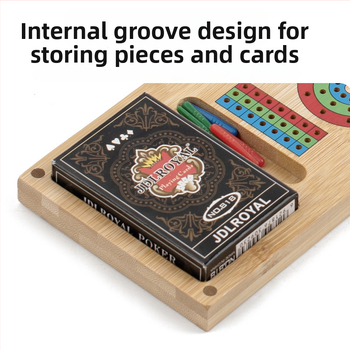 Drvena Cribbage ploča i kartična igra – Vakuumsko oblikovana ambalaža, Šifra proizvoda 278, Primjereno za uzrast 4–6 godina