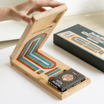Drvena Cribbage ploča i kartična igra – Vakuumsko oblikovana ambalaža, Šifra proizvoda 278, Primjereno za uzrast 4–6 godina