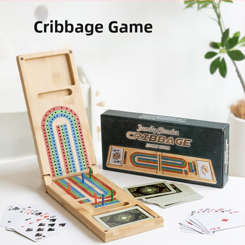 Drvena Cribbage ploča i kartična igra – Vakuumsko oblikovana ambalaža, Šifra proizvoda 278, Primjereno za uzrast 4–6 godina