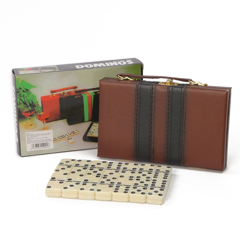 PU ντόμινο-σκάκι σετ, επιτραπέζιο παιχνίδι σκάκι-καρτών, συσκευασία με έγχρωμο κουτί, για ηλικίες 15–35 ετών, παιχνίδια άνω των 14