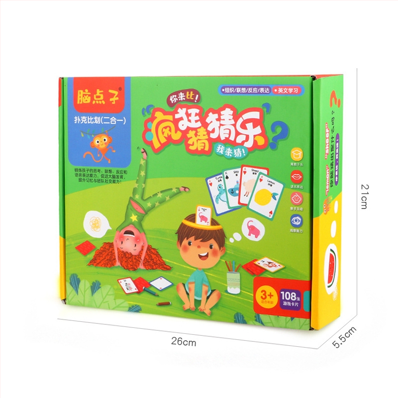 Επιτραπέζιο παιχνίδι με κάρτες-παζλ για παιδιά 4–6 ετών, πλαστικό, έγχρωμη συσκευασία, διαδραστικό εκπαιδευτικό παιχνίδι για γονέα-παιδί