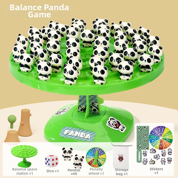 Dvojhráčová detská stolová hra Panda Balance Tree a Spaceman – vzdelávacia hra z plastu, vhodná do interiéru aj exteriéru, vek 4–14 rokov
