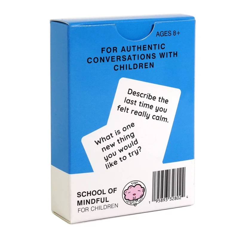 MindfulTalk Κάρτες Διαλόγου για Παιδιά – Εκπαιδευτικό, Διαδραστικό παιχνίδι με κάρτες, Χαρτί, Ηλικίες 0–14, Ανάπτυξη συναισθημάτων, όρασης, νοητικής ικανότητας, συντονισμού χεριού-ματιού
