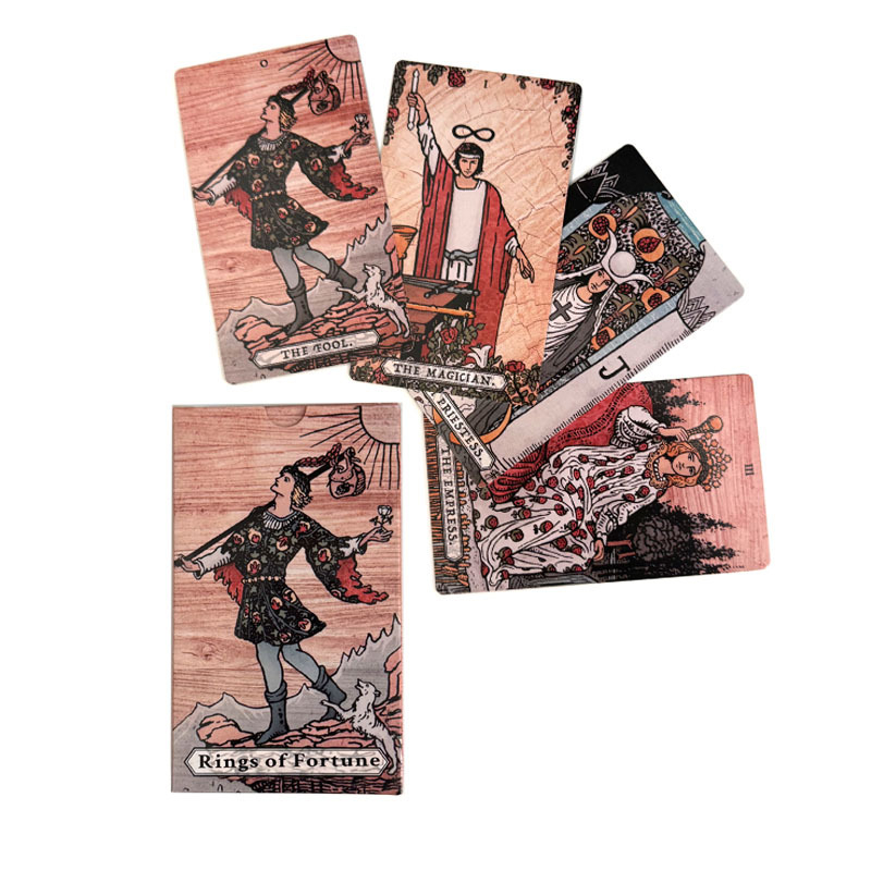 Σετ Ταρώ Rings of Fortune — Σύστημα Rider-Waite — 350 g επικαλυμμένο χαρτί — Κάρτες επιτραπέζιου παιχνιδιού — Για ηλικίες 15–35