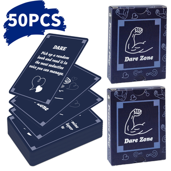 Ledatong Карти за настолна игра – 50 карти, хартия, цветна кутия, подходящи за забавления и срещи, за възраст 14+