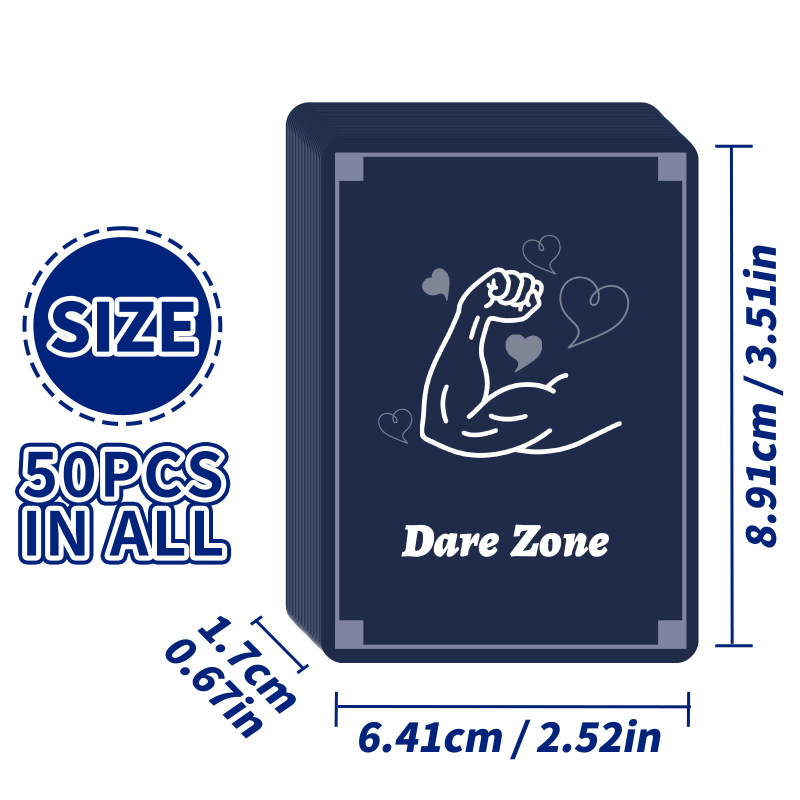 Ledatong Карти за настолна игра – 50 карти, хартия, цветна кутия, подходящи за забавления и срещи, за възраст 14+