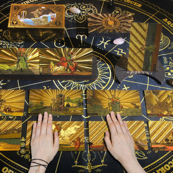Waite Tarot špil: plastičan, vodootporan, zlatna folija, panoramsko klasično izdanje, 14+