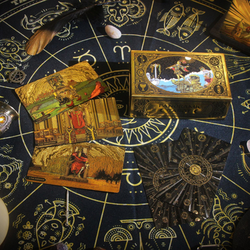 Waite Tarot špil: plastičan, vodootporan, zlatna folija, panoramsko klasično izdanje, 14+