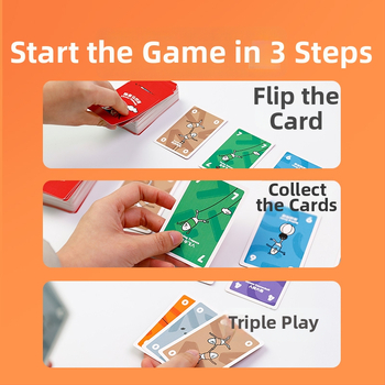 Flea Circus lauamängu kaardid — kaasaskantav taskumäng, paberkaardid; soodustab vanemate ja laste omavahelist suhtlemist; vanusevahemik 4–14 aastat.