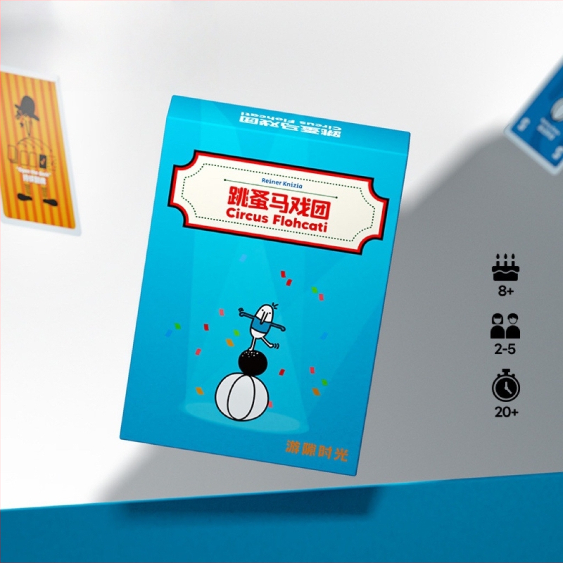 Flea Circus lauamängu kaardid — kaasaskantav taskumäng, paberkaardid; soodustab vanemate ja laste omavahelist suhtlemist; vanusevahemik 4–14 aastat.