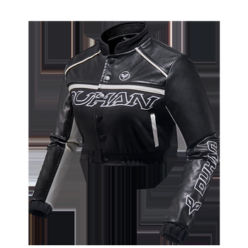 Мотоциклетно кожено яке за каране – тесен силует, къс талия, защитно (Защита, Есен, Жени, Каране)