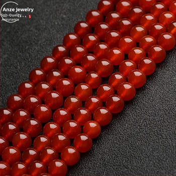 Korálky – Anze Jewelry prírodné achát korálky, guľatého tvaru, leštené, čiastočne hotové komponenty pre DIY šperky, pôvod Lianyungang