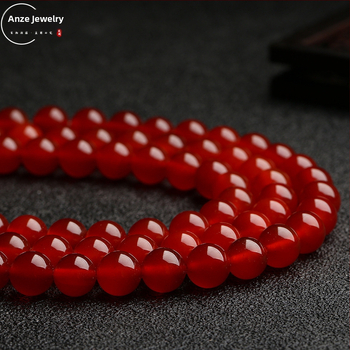 Korálky – Anze Jewelry prírodné achát korálky, guľatého tvaru, leštené, čiastočne hotové komponenty pre DIY šperky, pôvod Lianyungang