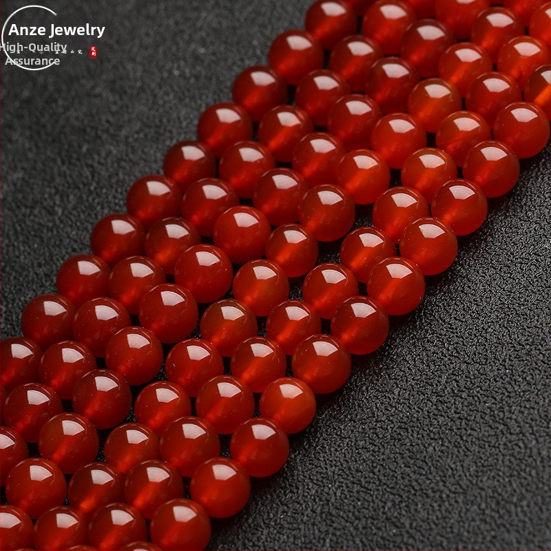 Korálky – Anze Jewelry prírodné achát korálky, guľatého tvaru, leštené, čiastočne hotové komponenty pre DIY šperky, pôvod Lianyungang