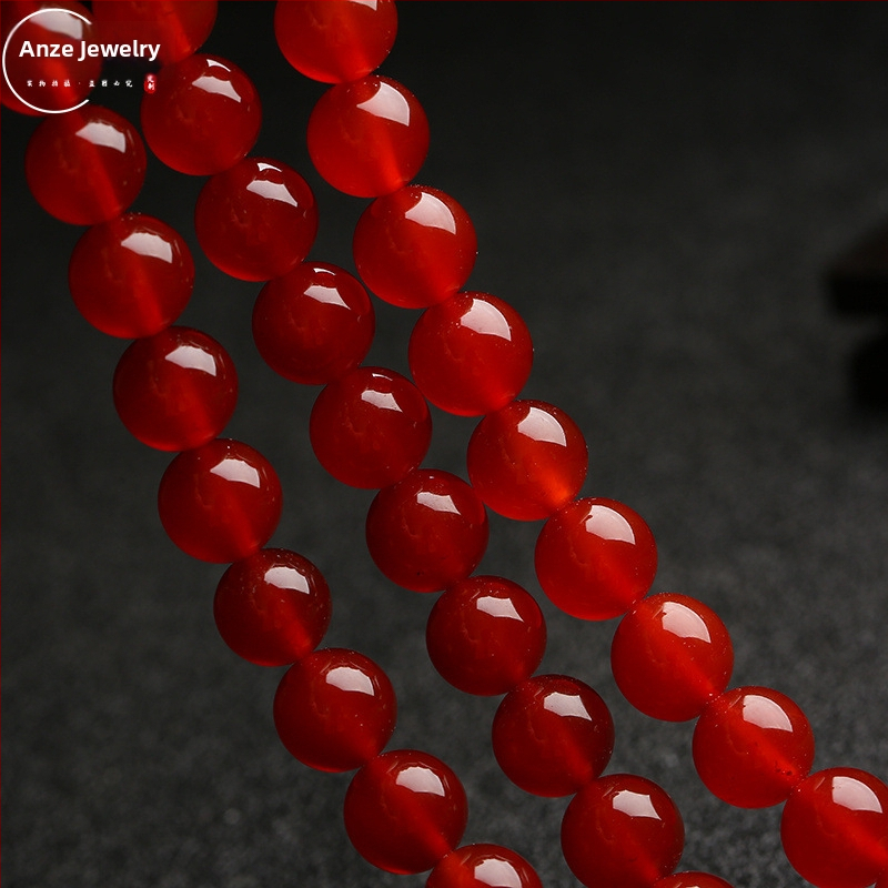 Korálky – Anze Jewelry prírodné achát korálky, guľatého tvaru, leštené, čiastočne hotové komponenty pre DIY šperky, pôvod Lianyungang