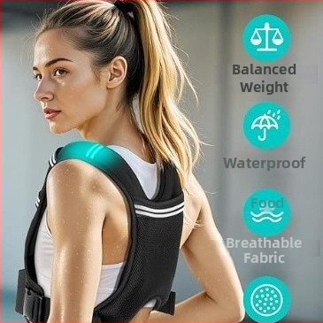 Vesta s váhou na fitness tréning — Neopren + železný piesok, nastaviteľná váha, vhodná pre nočné behy, skákanie cez švihadlo, cyklistiku a silový tréning