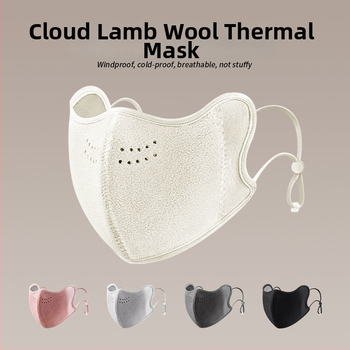 Šilta žieminė veido kaukė su ausų kilpa, vėjo ir dulkių apsauga, poliesterio pluoštas, Shao qi