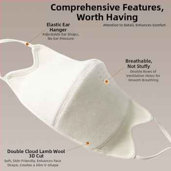 Šilta žieminė veido kaukė su ausų kilpa, vėjo ir dulkių apsauga, poliesterio pluoštas, Shao qi