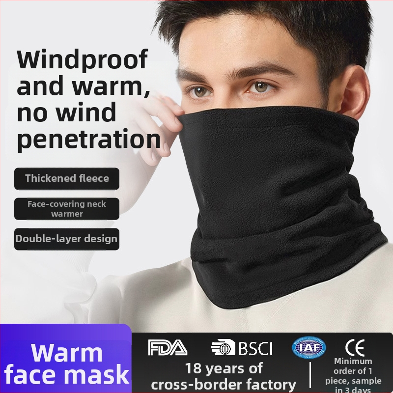 Nákrčník na bicykel – zimné teplo, vetroodolný a s polárnou výplňou, unisex, Morning chichi, riding mask