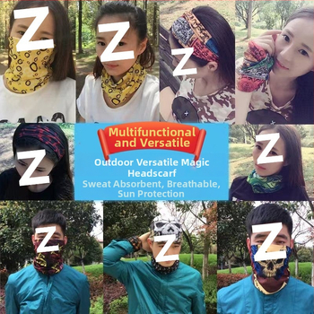 Sportinis galvos apdangalas ir šalikas, etninio stiliaus, poliesteris, dryžuotas raštas, vaikams