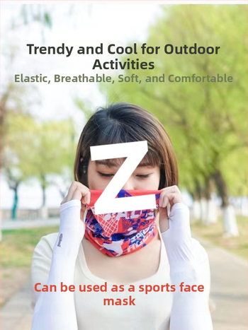 Sportinis galvos apdangalas ir šalikas, etninio stiliaus, poliesteris, dryžuotas raštas, vaikams