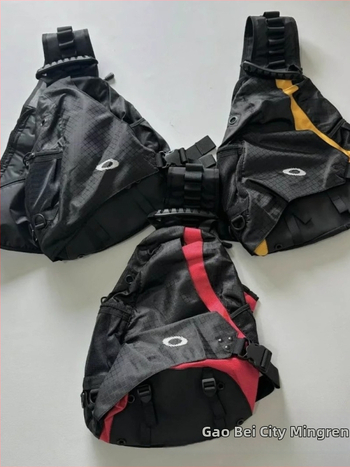 Tikitud kerge jalgrattasõidukott, 36–55L, nailon, ühildu 14-tollise sülearvutiga, õhu-padi rihmad, geomeetriline muster, tänavapiltiline stiil