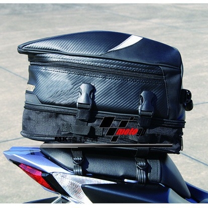 Motocikla aizmugurējā sēdekļa soma RR 9014, 14.5–18.5 L, Oxford audums + ūdensnecaurlaidīgs audums, lietus pārsegs