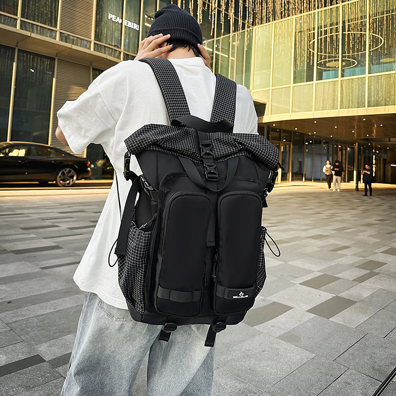 Rucsac unisex din nylon pentru călătorii de relaxare, capacitate 20–35L, compatibil cu laptop de 10 inch, curele de umăr curbate