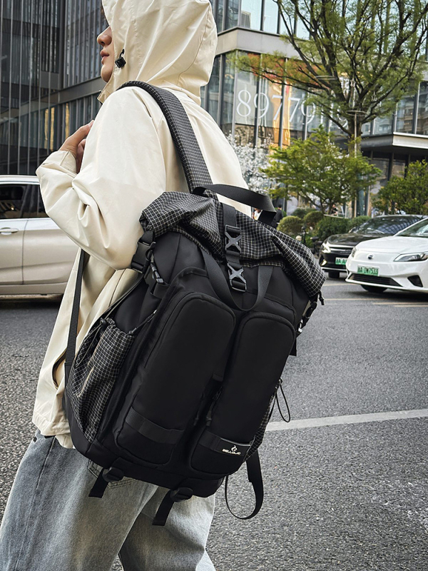 Rucsac unisex, nylon, rezistent la abraziune, capacitate sub 20 L, curea de umăr curbată, căptuire din poliester