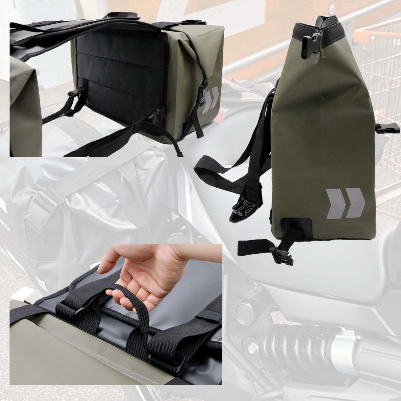 LHK Lhk0358 PP sānu soma motociklam – ūdensizturīga, ar ātru atbrīvošanu, ceļojumu soma