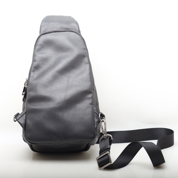 Кожена мъжка чанта за гръден кош с кожа от горния слой, уличен стил, система против кражба, множество отделения, презрамка за кръст