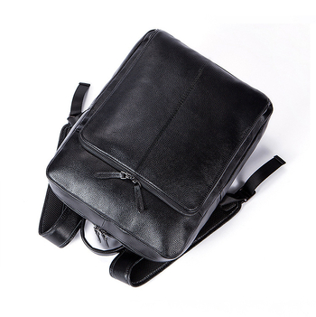 Σακίδιο από γνήσιο δέρμα, πρώτο στρώμα βοδινού δέρματος, καμπυλωτές ιμάντες ώμου, διαπνοή, αδιάβροχο και ανθεκτικό στη φθορά