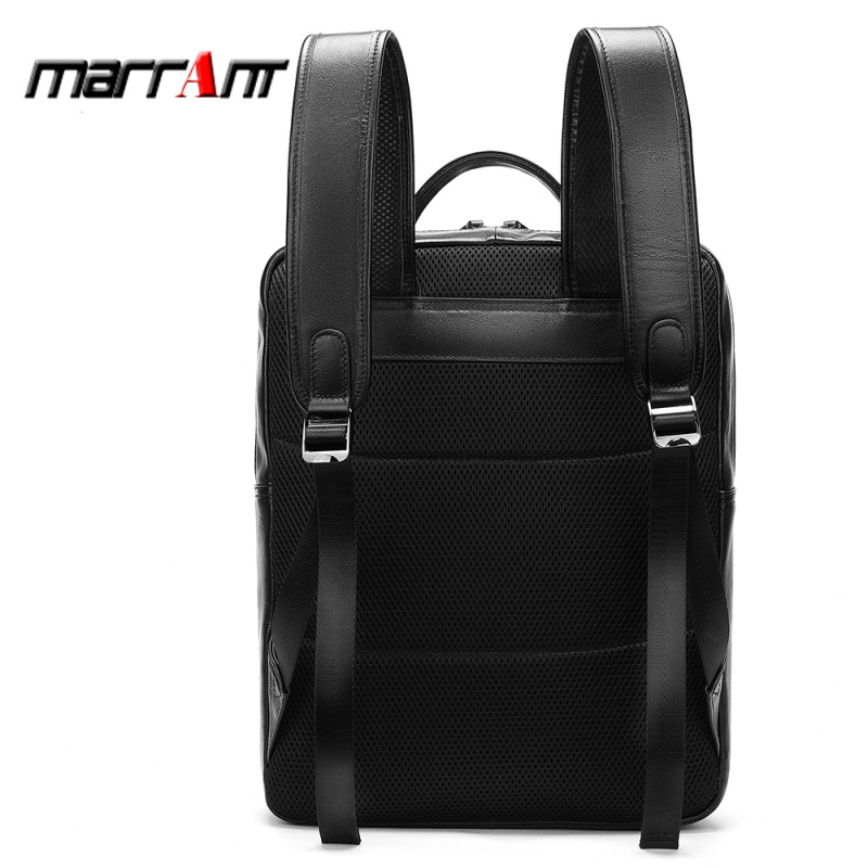 Σακίδιο από γνήσιο δέρμα, πρώτο στρώμα βοδινού δέρματος, καμπυλωτές ιμάντες ώμου, διαπνοή, αδιάβροχο και ανθεκτικό στη φθορά