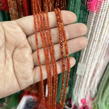 Labave perle od agata – okrugle, facetirane, grubim rezom, marka Xinyue