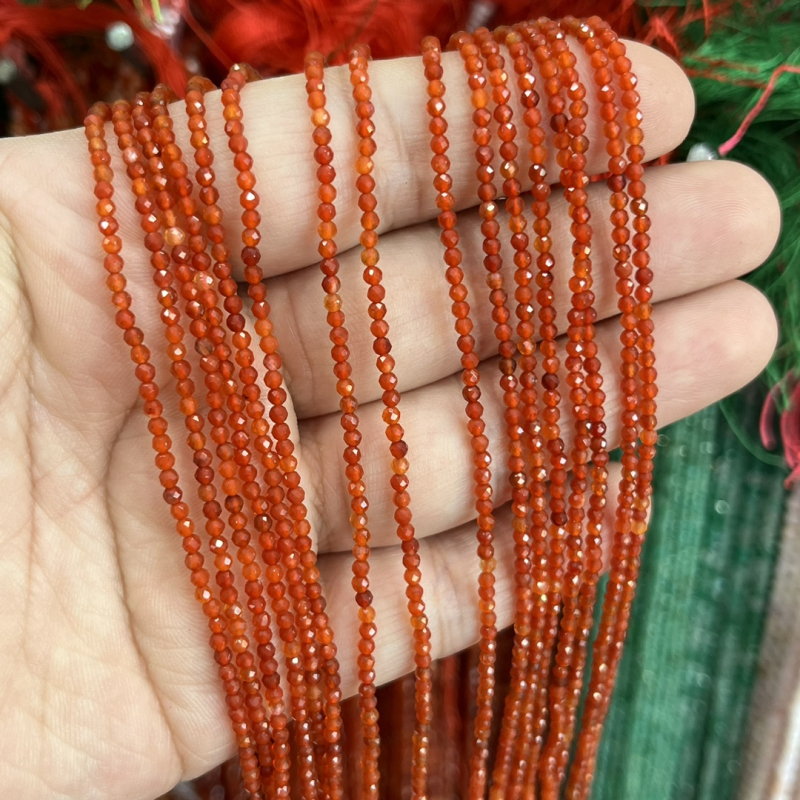 Labave perle od agata – okrugle, facetirane, grubim rezom, marka Xinyue