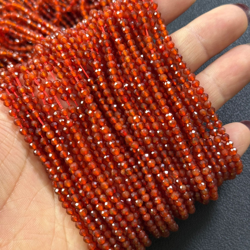 Labave perle od agata – okrugle, facetirane, grubim rezom, marka Xinyue