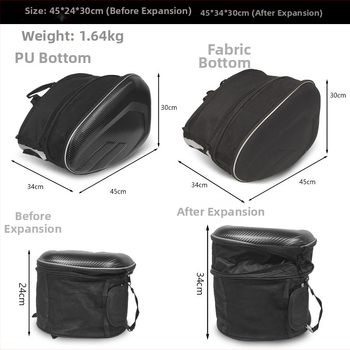 Motocikla sānu soma ar ķivere kabatu, modelis A0106, PVC, ietilpība 30L, Xing xiuya, lietus pārsegs iekļauts