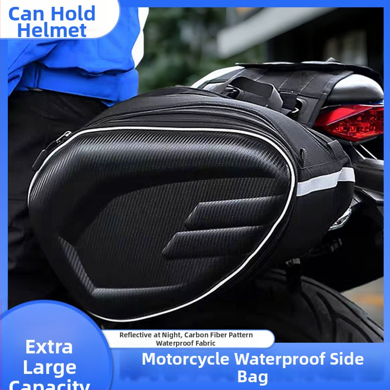 Motocikla sānu soma ar ķivere kabatu, modelis A0106, PVC, ietilpība 30L, Xing xiuya, lietus pārsegs iekļauts