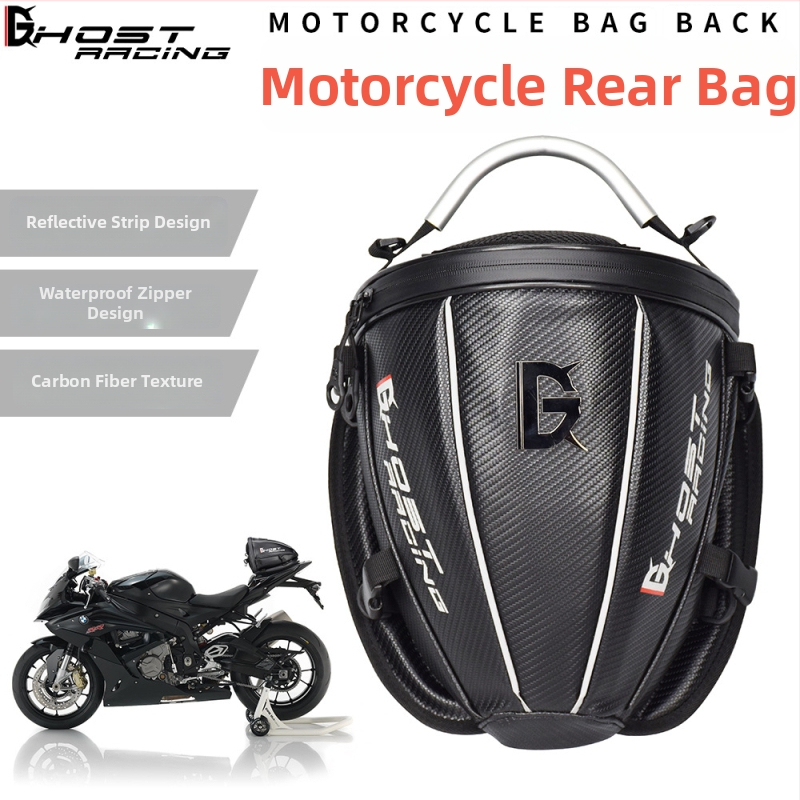 GHOST RACING GR-CWB04 Stražnja torba za motocikl, karbonska tekstura, kapacitet 9 L