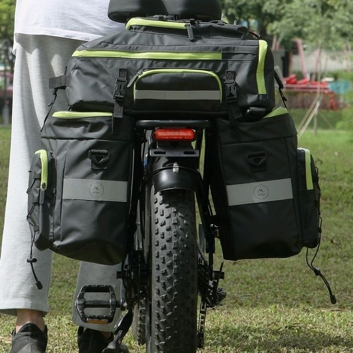 Torba za bicikl na stražnji nosač, 3-in-1, vodootporna, velika kapaciteta za duga putovanja