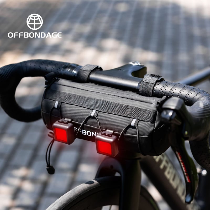 OFFBONDAGE Prednja torba za bicikl – 2L, sintetička koža, skladištenje, prednje montiranje, za MTB i gradske bicikle