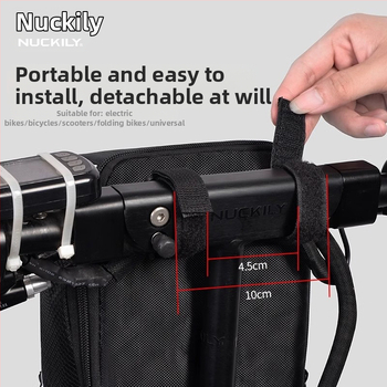 NUCKILY PL09 6L Polyester Vodeodolný Predný Vak na Bicykel s Univerzálnym Uchytením