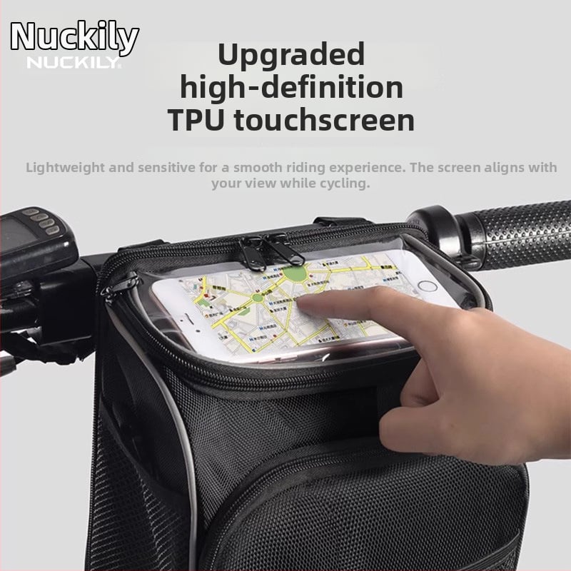 NUCKILY PL09 6L Polyester Vodeodolný Predný Vak na Bicykel s Univerzálnym Uchytením