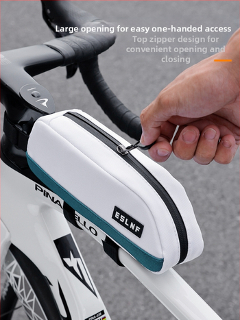 Taška na bicykel - pre prednú nosnú tyč/horú trubicu na uskladnenie, model ESLNF-075, kapacita 0.6L, materiál 900D nylonový kompozit + polyester, značka Eslnf/islano