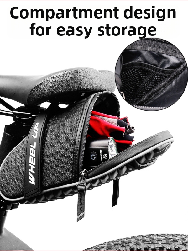 Cyklistická zadná taška na náradie, 1 L, polyester, model Cushion Tail Bag, vhodná pre cestné a horské bicykle