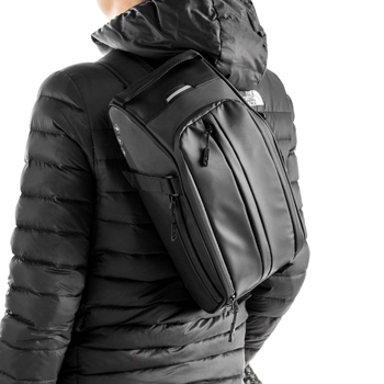 Hátsó kerékpár táska csomagtartóra, PU bőr, modell: Reflective Shelf Bag, béléses, utazásokhoz